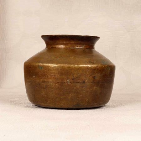 Beautiful Sturdy Brass Holy Water Pot in Brown Finish