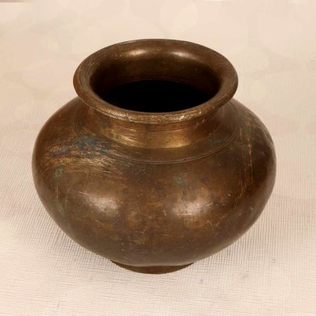 Antique Brown Finish Holy Water Pot Made of High-Quality Brass
