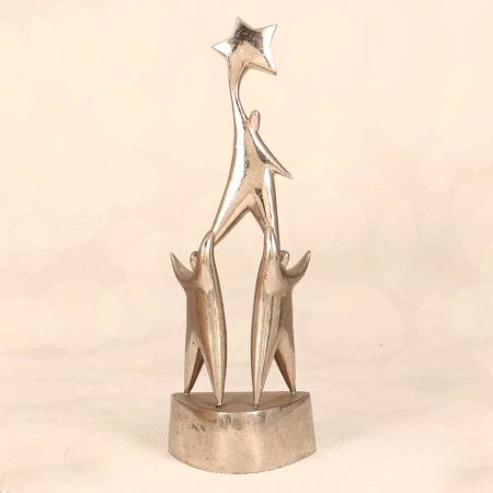 Handmade Premium Brass Nickel Plated Trophy for Decoration