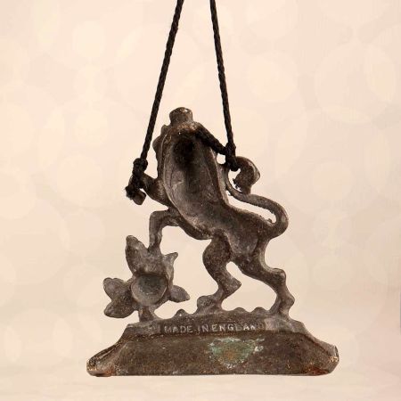 Vintage Handmade Brass Lion Monogram for Wall Hanging Decor