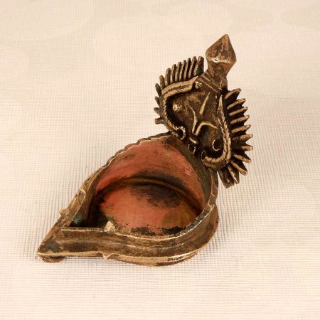 Finest Brass Handmade Oil Lamp in Antique Brown Finish