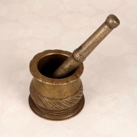 Brass Used Pestle and Mortar for Vintage Collection