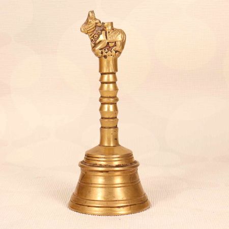 Handmade Finest Brass Nandi Temple Bell for Prayer Room
