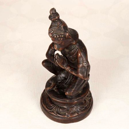 Handmade Finest Brass Lord Hanuman Statue in Sitting Position