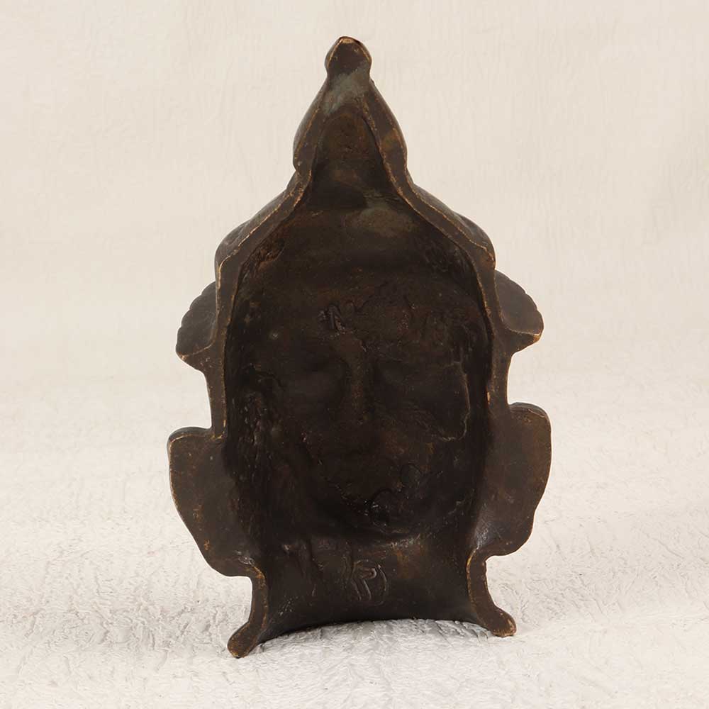 Vintage Brass Holy Lord Shiva Mask for Hanging and Decoration