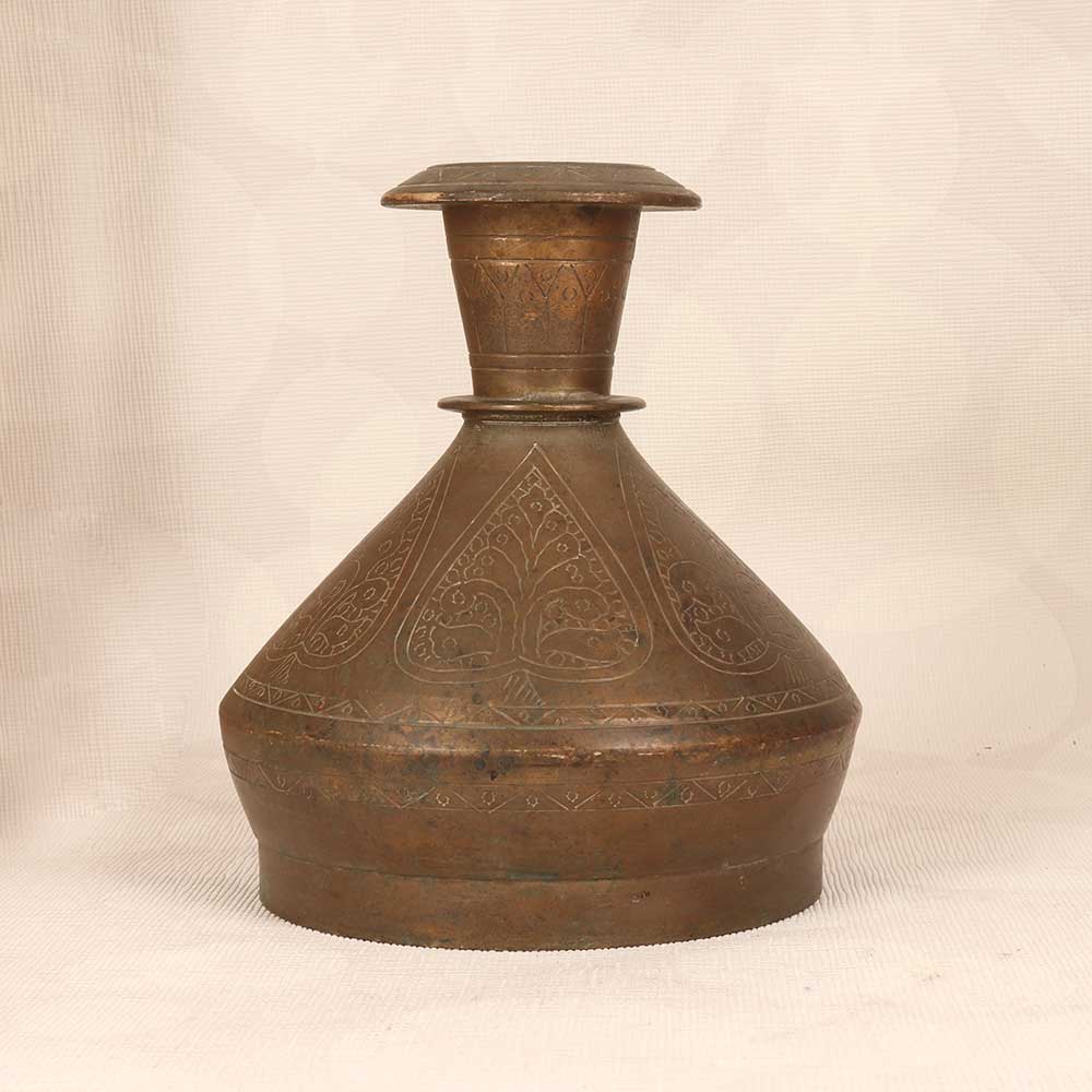 Decorative Vintage Brass Hookah Base for Flower Decoration