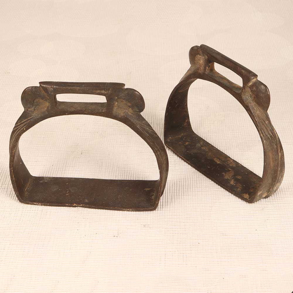 Vintage Finish Handmade Brass Horse Stirrups for Decoration in Pair