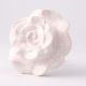 White And Pink Big Rose Crackle Ceramic Dresser Knobs
