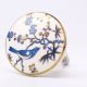 Blue Bird Golden Berry Ceramic Floral Drawer Knob Online