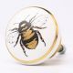 Golden Bumble Bee Flat Ceramic Cabinet knobs