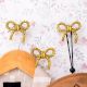 Decorative Gold Bow Metal Wall Hooks-3 Pieces