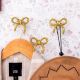Decorative Gold Bow Metal Wall Hooks- Pack of 3 Pieces