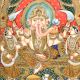 Painting Of Lord Ganesha With Tanjore Work Art
