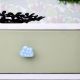Sky Blue White Dot Cloud Ceramic Cabinet Knob