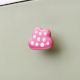 Pink White Dot Cloud Ceramic Cabinet Knob