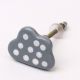 Grey White Dot Cloud Ceramic Cabinet Knob