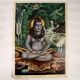 Vintage Paper Print of Meditating Lord Shiva in Oleography