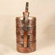 Vintage Handmade Copper Tiffin Box for Collection and Decoration