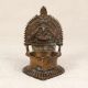 Handmade Vintage Brass Gaj Lakshmi Oil Lamp for Prayer Room