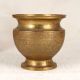 Engraved Brass Handmade Planter in Rajasthani Art for Decor