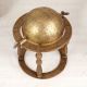 Handcrafted Vintage Brass Islamic Art Globe for Decoration