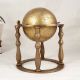 Handcrafted Vintage Brass Islamic Art Globe for Decoration