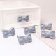 Grey Ceramic Bow Cabinet Knob