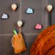 Ceramic Hot Air Balloon Cloud Modern Kids Wall Hook-6 Pieces
