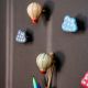 Ceramic Hot Air Balloon Cloud Modern Kids Wall Hook-6 Pieces