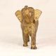 Handmade Engraved Brass Elephant Statue in Vintage Finish for Decor
