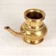 Shiny Golden Brass Water Pot with Spout for Home Decoration