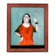Vintage Glass Painting of Lady for Home Decoration