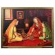 Vintage Canvas Painting of Three Lady Playing Chausar