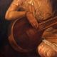 Hand Painted Canvas Oil Painting of Lady Playing Sitar