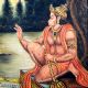 Lord Hanuman and Legendary Tulsidas Canvas Painting
