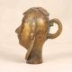 Indian Holy Brass Gauri Head Statue in Brown Finish for Decor