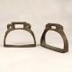 Vintage Finish Brass Horse Stirrups in Dark Finish in Pair
