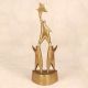 Golden Colour Handcrafted Trophy Made of Premium Brass