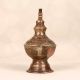 Gujarati Art Vintage Brass Oil Lamp for Prayer Room
