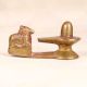 Handmade Finest Brass Nandi and Shiva Lingam for Prayer Room