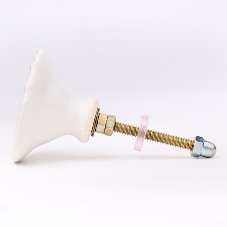 Golden Flower Ceramic Kitchen Cabinet Knob