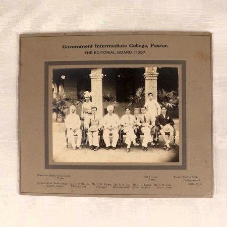 Government Intermediate College Pasrur Vintage Paper Photograph