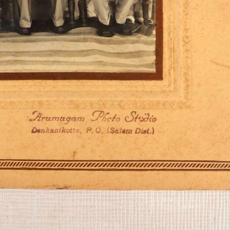 Arumugam Photo Studio Group Photo Vintage Paper Photograph