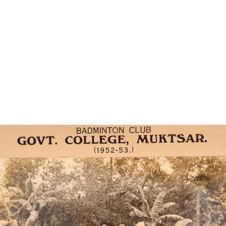 Vintage Paper Photograph of Badminton Club Govt. College Muktsar