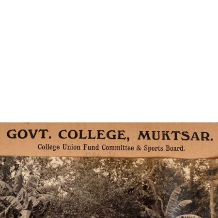 Vintage Paper Photograph of Govt. College Muktsar for Collection