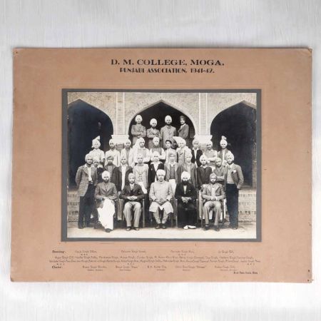 D.M. College Moga Group Paper Photograph for Vintage Collection