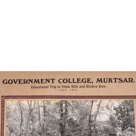 Govt. College Muktsar Group Paper Photograph for Vintage Collection
