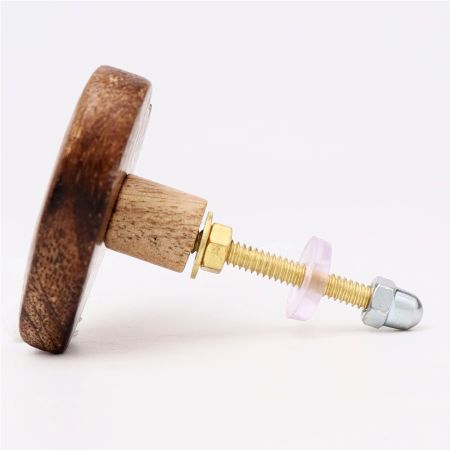 Brown Wooden Heart Drawer Knob