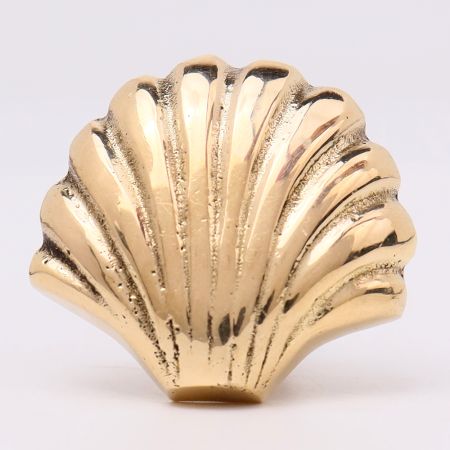 Solid Golden Shell Brass Drawer Knob