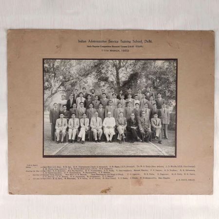 Group Paper Photo of Indian Administrative Service Training School Delhi